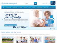 Tablet Screenshot of euxtonhallhospital.co.uk